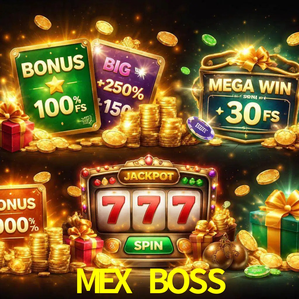 Tipos de bonos MEX BOSS incluyendo recompensas de bienvenida y promociones continuas